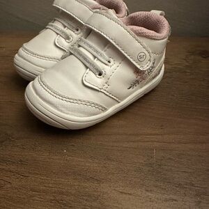 Stride Rite White and Pink Baby Shoes